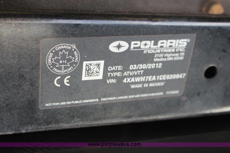 image for item J4304 2012 Polaris Ranger Crew utility vehicle