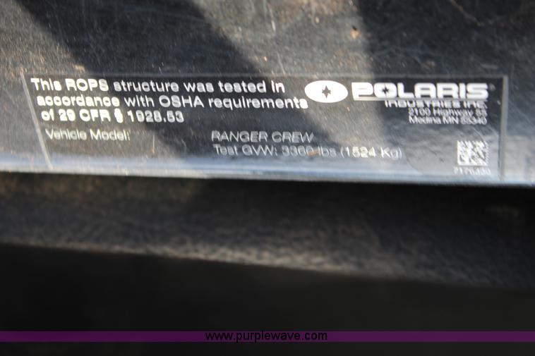 image for item J4304 2012 Polaris Ranger Crew utility vehicle