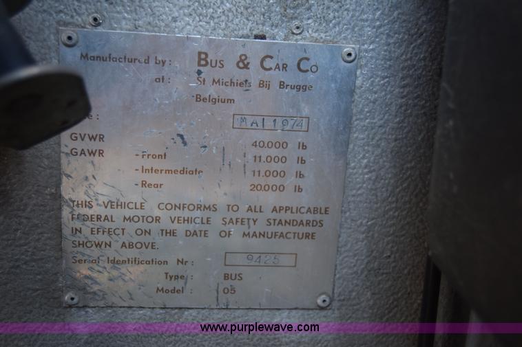 image for item J7076 1974 Eagle tour bus