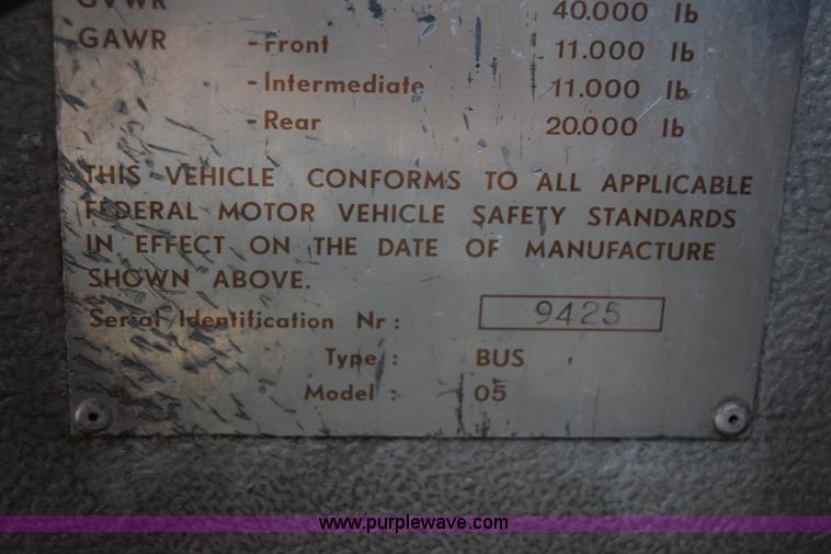 image for item J7076 1974 Eagle tour bus