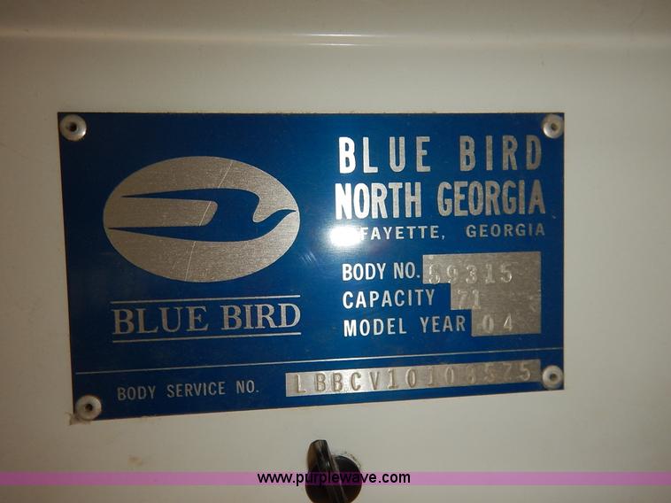 image for item L3529 2004 Blue Bird Vision school bus