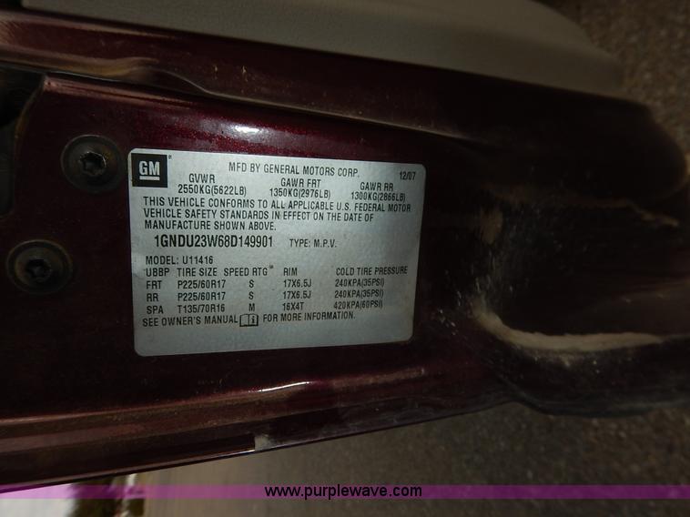 image for item L3549 2008 Chevrolet Uplander LS van