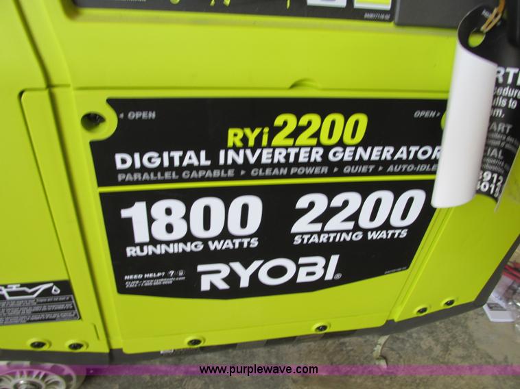 image for item R9493 Ryobi RYI2200 generator