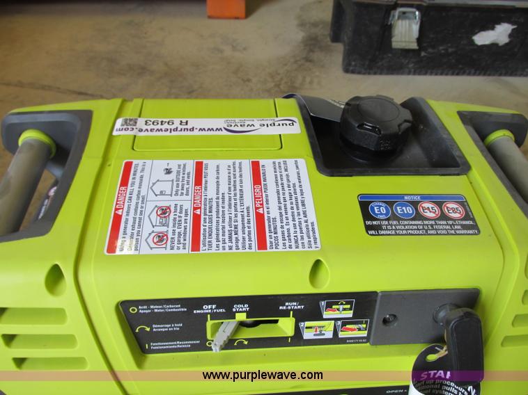 image for item R9493 Ryobi RYI2200 generator