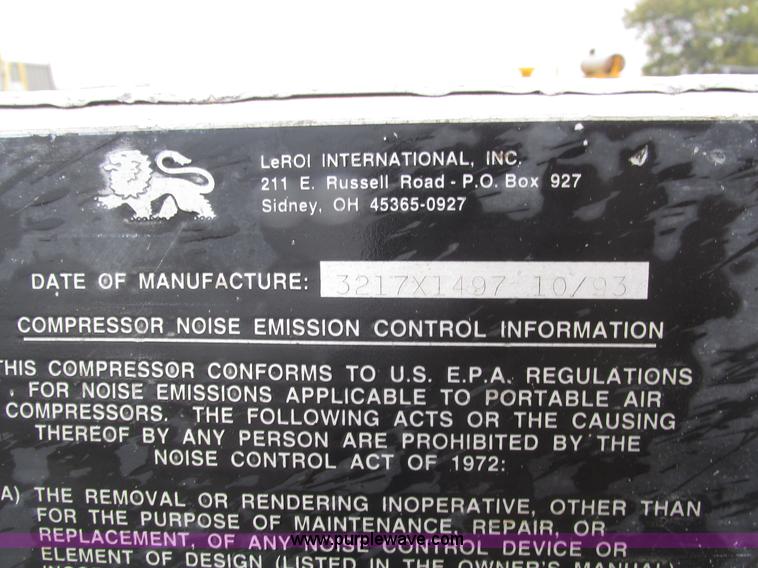 image for item H1105 1993 Leroi 2A219-178 air compressor