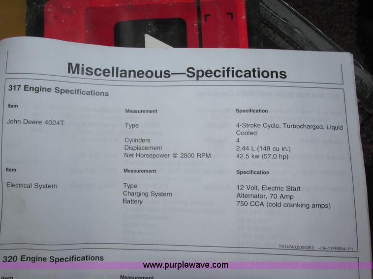 image for item H1107 2005 John Deere 317 skid steer