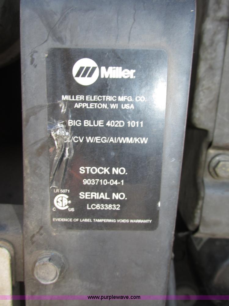 image for item H1113 Miller Big Blue 402D welder/generator