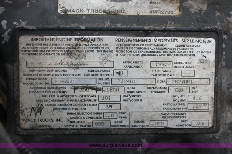 image for item H8086 1998 Mack RD688S dump truck