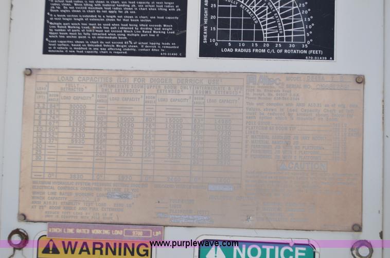 image for item I6377 Altec D845A digger derrick utility bed