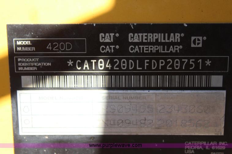 image for item J4331 2004 Caterpillar 420D backhoe