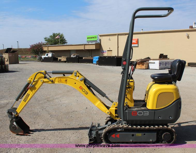 image for item J4367 2013 Wacker Neuson 803 mini excavator