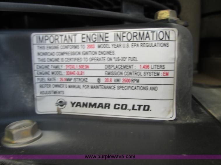 image for item J8736 2003 Komatsu PC35MR mini excavator