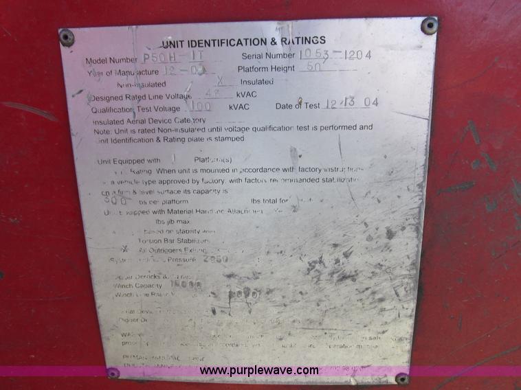 image for item K2212 2005 GMC C8500 digger derrick truck