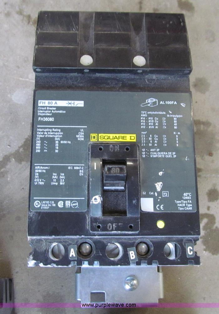image for item K6403 (6) Square D breakers