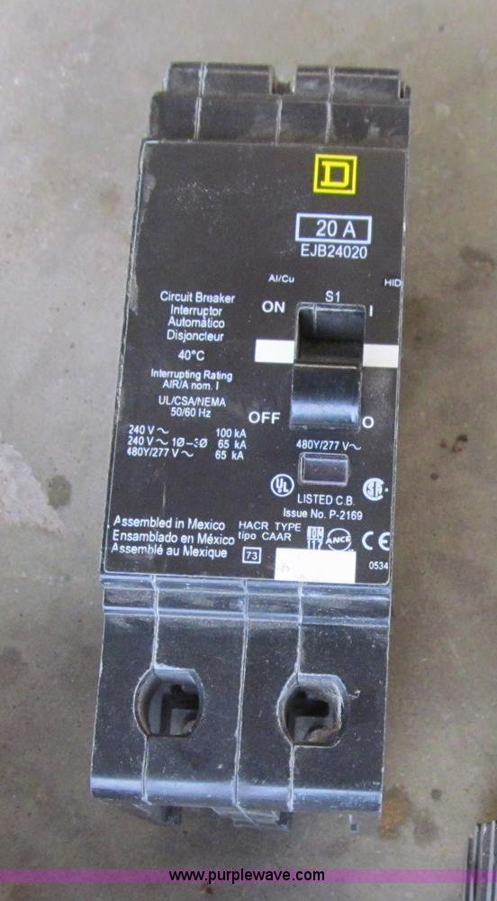 image for item K6403 (6) Square D breakers