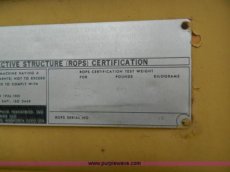 image for item K8230 1985 Komatsu WA450 wheel loader