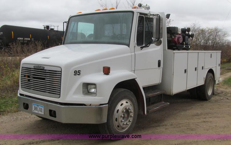 image for item L1807 1993 Freightliner FL70 service truck with crane