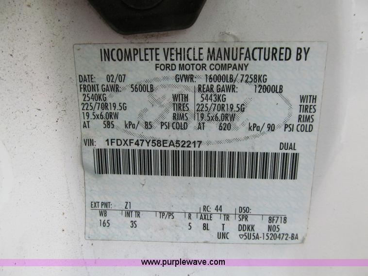 image for item L1808 2008 Ford F450 XL Super Duty flatbed truck