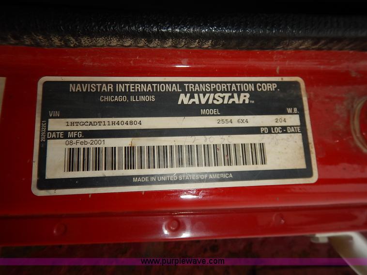 image for item L3533 2001 International F2554 dump truck