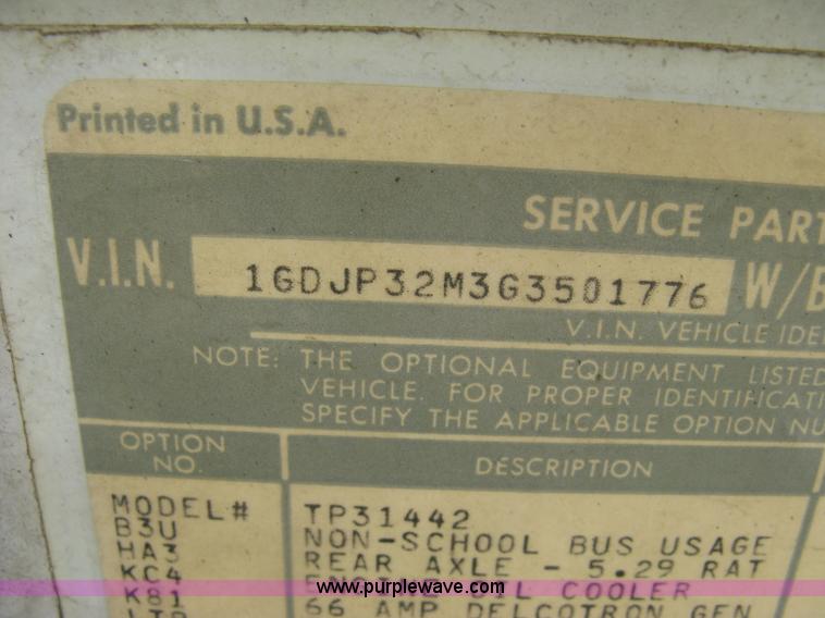 image for item L6426 1986 GMC sewer camera step van