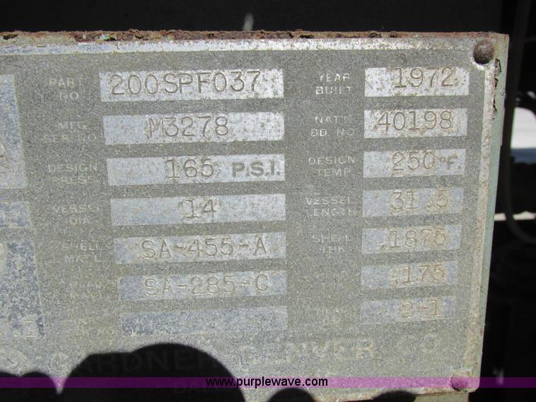 image for item Z9551 1972 Gardner Denver SPFGA air compressor