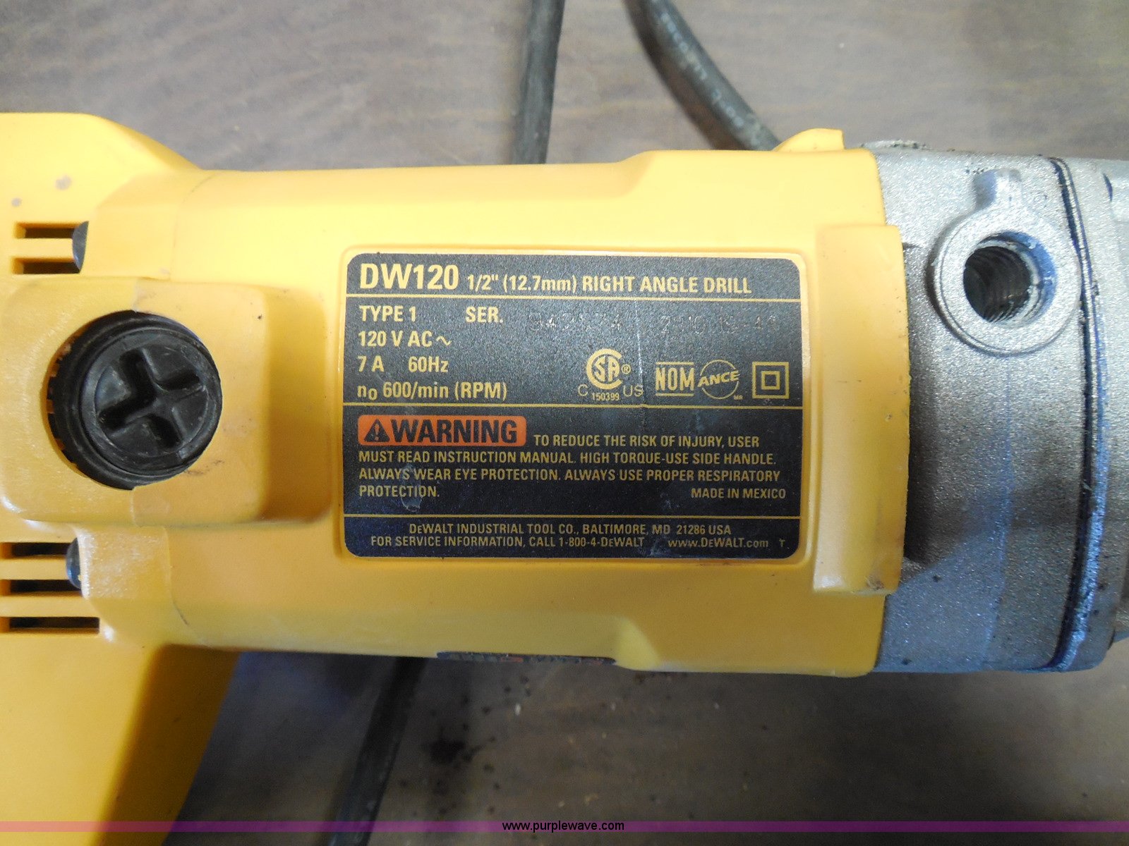 DeWalt DW120 drill in Advance, MO Item BH9470 sold Purple Wave