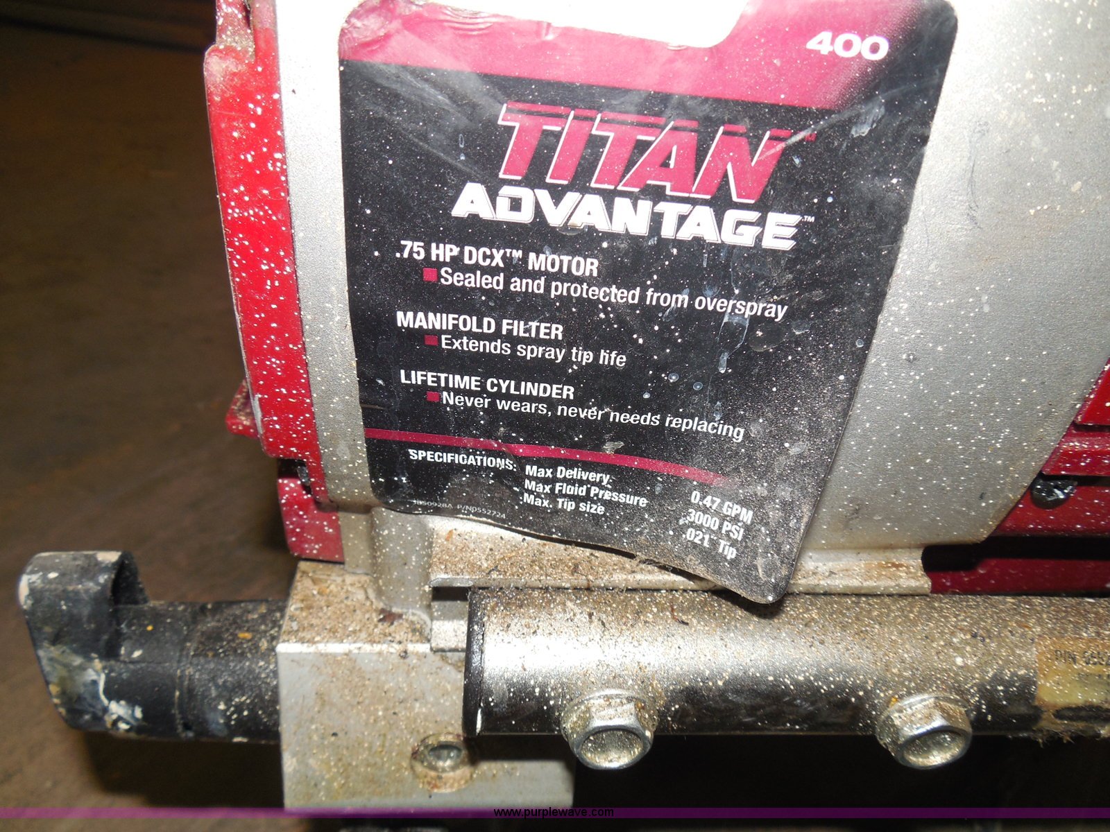 Titan Advantage 400 paint sprayer in Advance, MO Item BH9477 sold Purple Wave