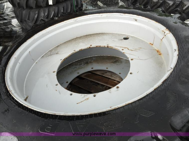 image for item D1800 (2) Goodyear 380/90R54 R1W row crop rear wheel assemblies