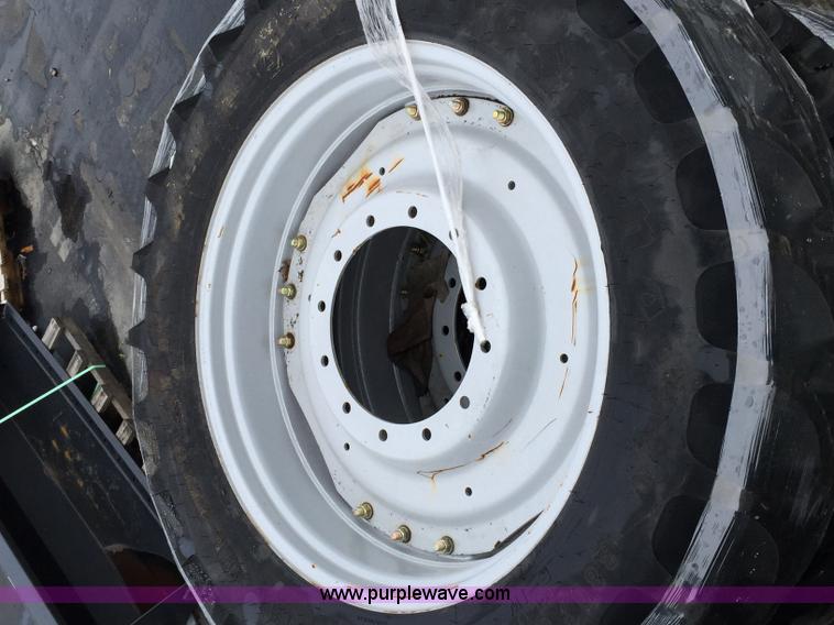 image for item D1802 (2) Michelin AGRIBIB 380/80R38 R1W row crop rear tires