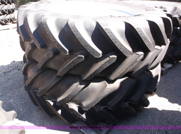 image for item D1813 (2) Michelin XM28 480/70R34 R1W row crop dual front tires