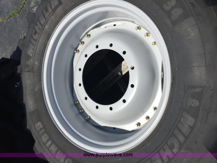 image for item D1813 (2) Michelin XM28 480/70R34 R1W row crop dual front tires