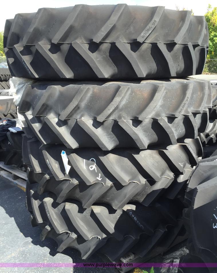 image for item D1814 (2) Firestone R420/85R38 R1 PSD GY utility rear wheel assemblies