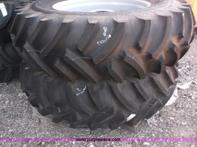 image for item D1900 (2) Titan Hi-Traction Lug TL 18.4-34 R1 utility rear tires