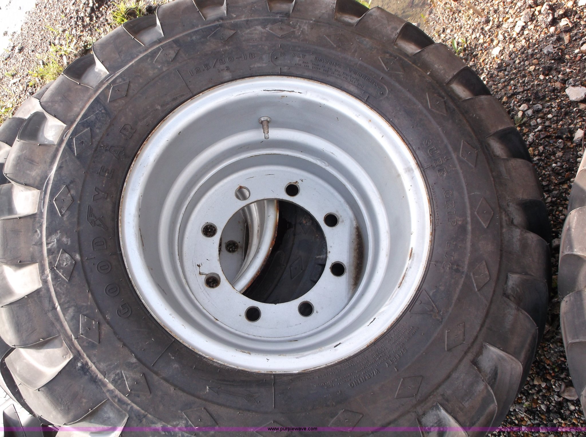 (8) Goodyear SureGrip TL 12.5/8018 I3 R1 utility front tires in