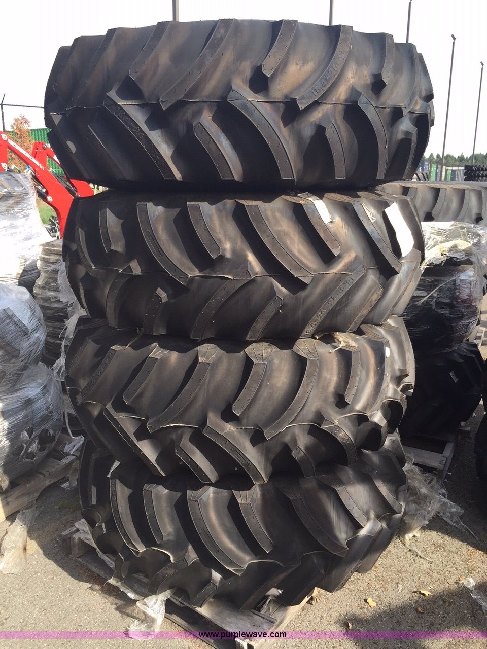 (2) Titan Hi-Traction Lug TL 18.4-26 R1 utility rear tires in DuPont ...