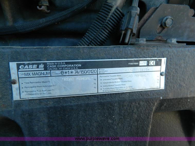 image for item J5248 2001 Case IH MX240 MFWD tractor