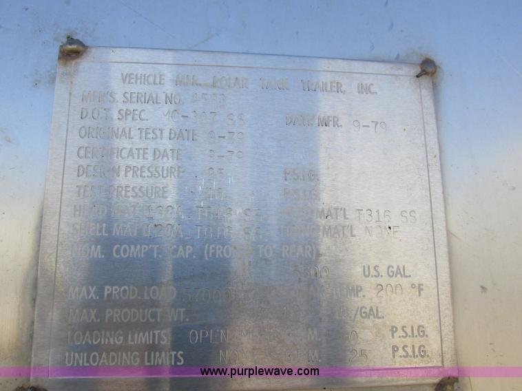 image for item K2243 1979 Polar tank trailer