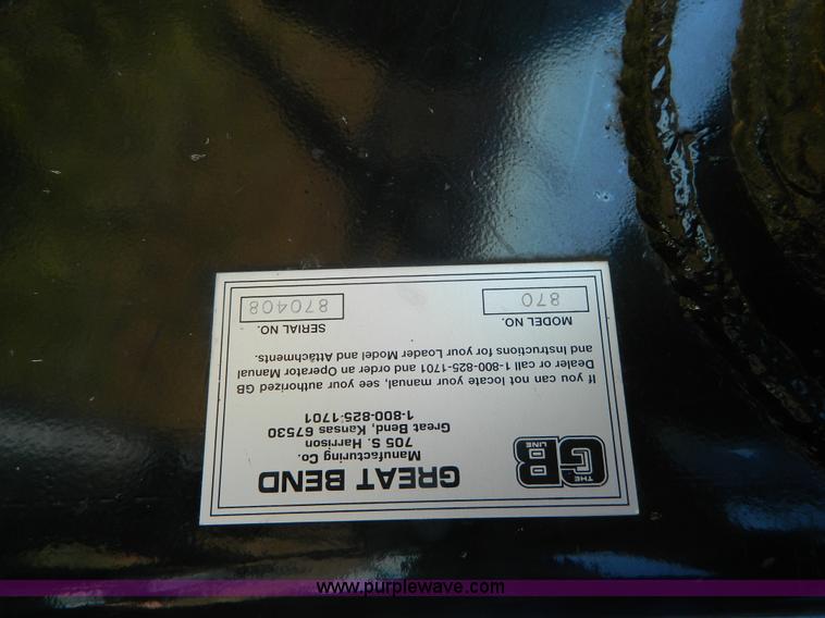image for item K8242 Great Bend 870 loader