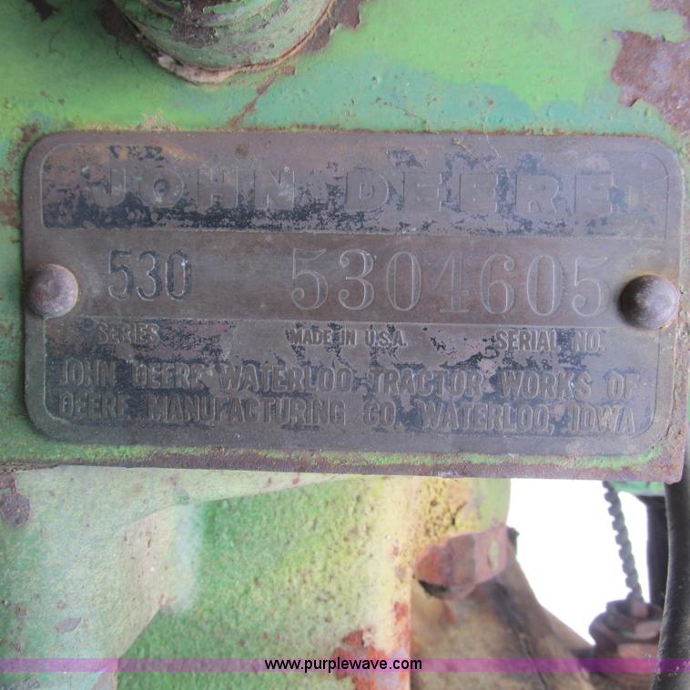 image for item L5312 John Deere 530 tractor