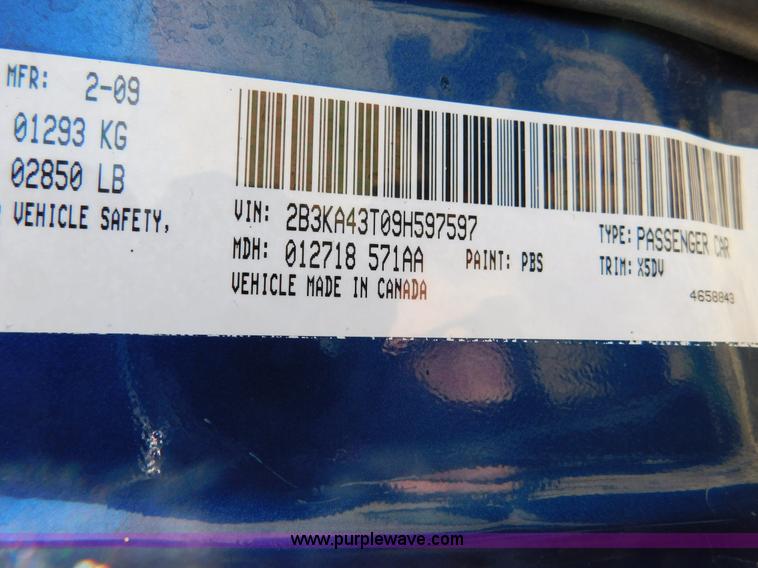 image for item AW9439 2009 Dodge Charger SE with police package