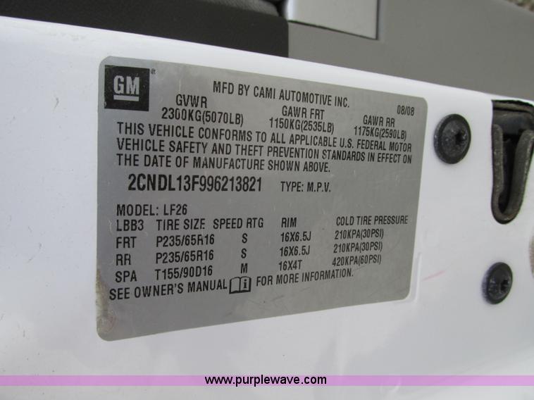 image for item B2991 2009 Chevrolet Equinox LS SUV