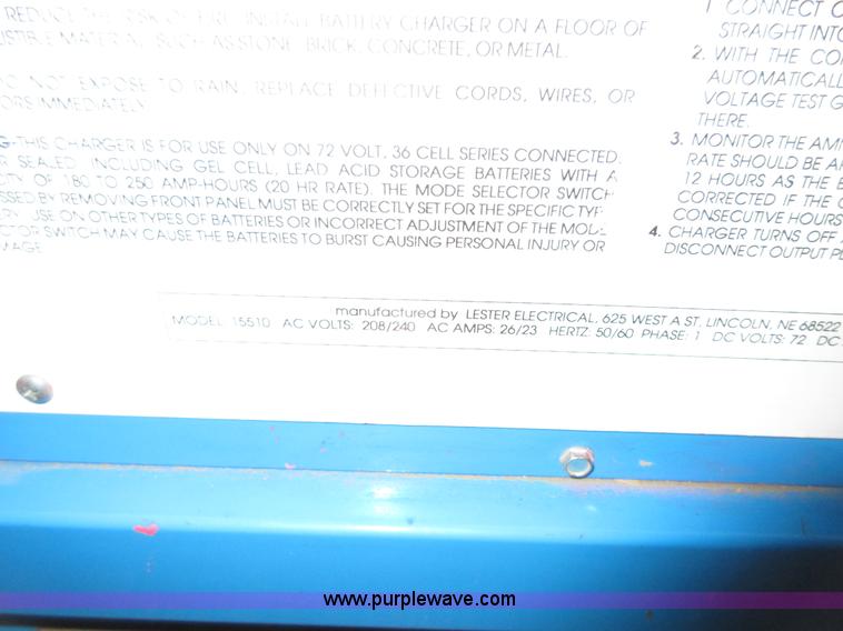 image for item BB9091 Zev 15510 Cushman battery charger