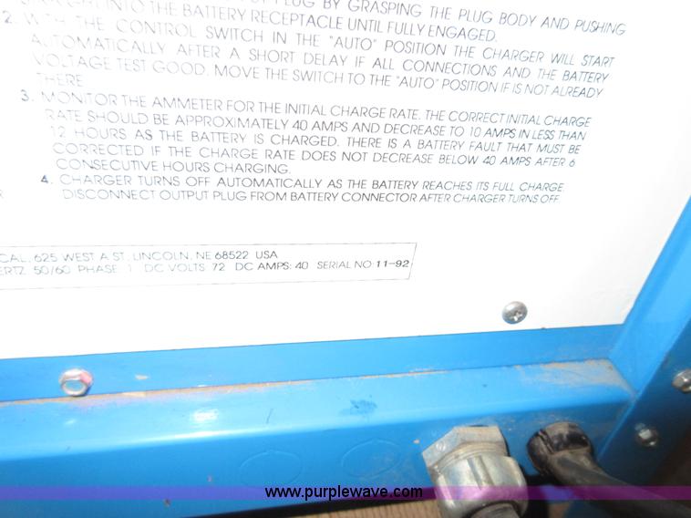 image for item BB9091 Zev 15510 Cushman battery charger