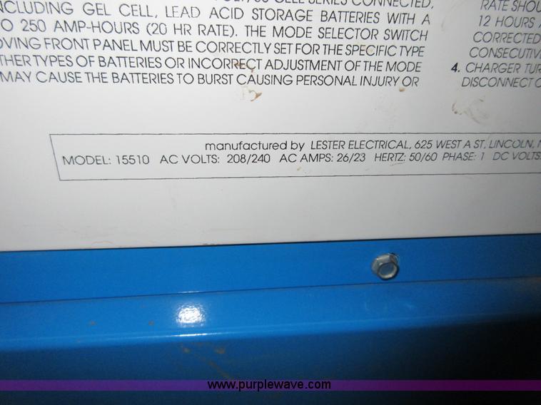 image for item BB9092 Zev 15510 Cushman battery charger
