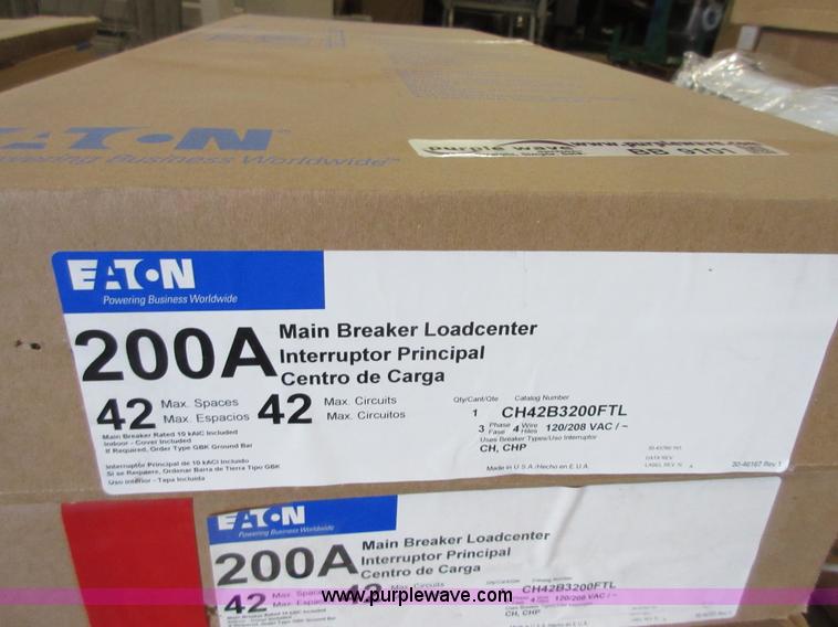 image for item BB9101 (4) Eaton main breaker load center