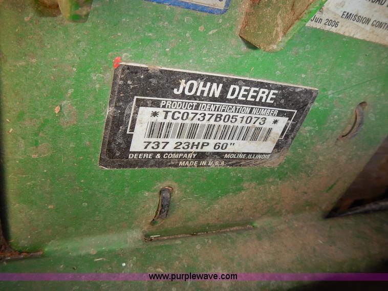 image for item BT9537 John Deere 737 lawn mower