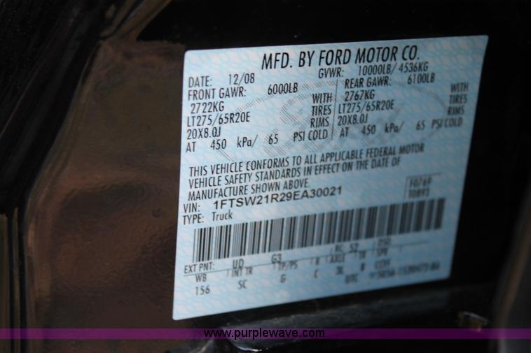 image for item J1400 2009 Ford F250 King Ranch Crew Cab pickup truck