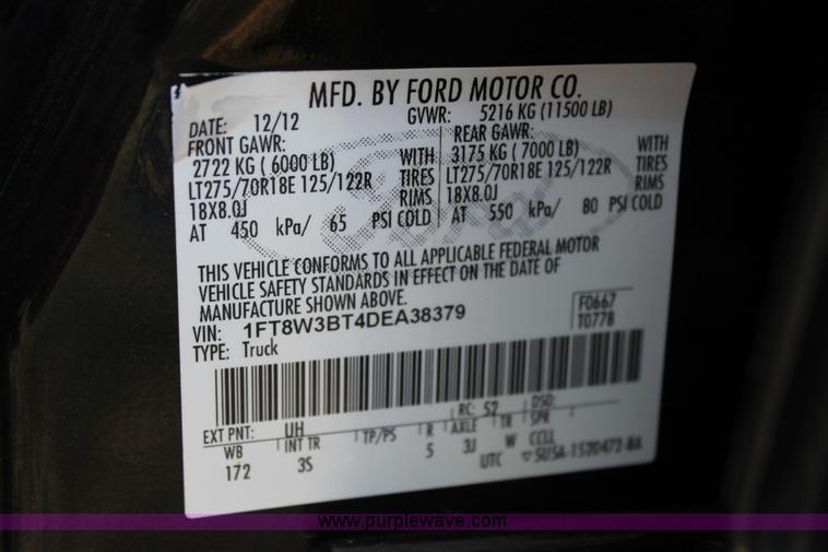 image for item J1401 2013 Ford F350 pickup truck