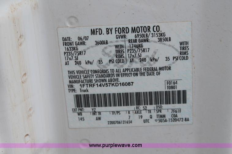 image for item J1409 2007 Ford F150 Ext. Cab pickup truck