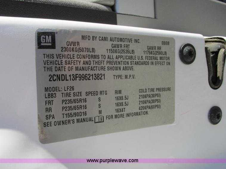 image for item J8749 2009 Chevrolet Equinox LS